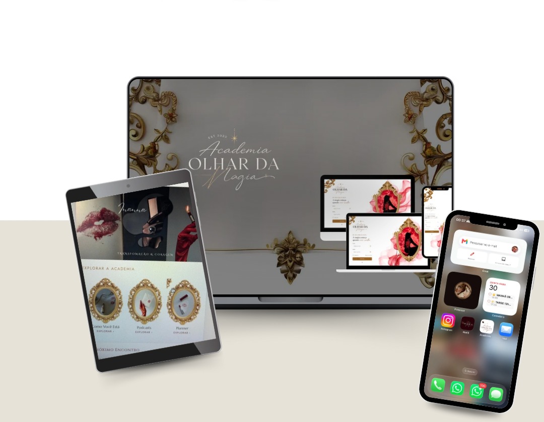 Site e app da Academia Olhar da Magia